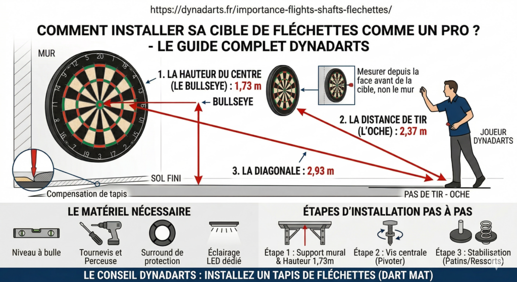 Comment bien installe une cible de fléchettes à Toulouse