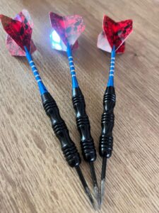 Trio de fléchettes pointe acier pour animation DynaDarts